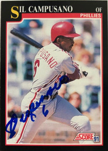 Sil Campusano Autographed 1991 Score #847