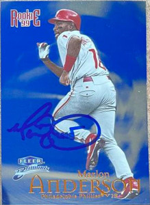 Marlon Anderson Autographed 1999 Fleer Brilliants - Blue #150B