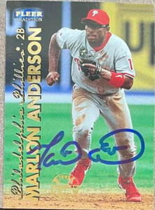 Marlon Anderson Autographed 1999 Fleer Tradition #105 Marlon Anderson Autographed 1999 Fleer Tradition #105