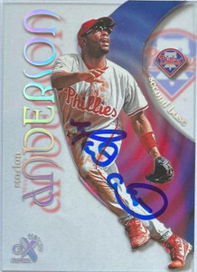 Marlon Anderson Autographed 1999 SkyBox E-X Century #118 SP