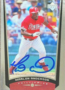 SOLD 132356 Marlon Anderson Autographed 1999 Upper Deck #453
