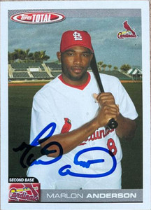 SOLD 132413 Marlon Anderson Autographed 2004 Topps Total #780
