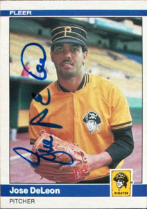Jose DeLeon Autographed 1984 Fleer #248