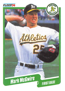 1990 Fleer #15 Mark McGwire VG Oakland Athletics 