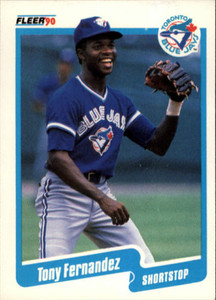 1990 Fleer #80 Tony Fernandez VG Toronto Blue Jays 