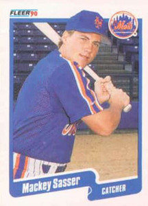 Mackey Sasser autographed baseball card (New York Mets) 1989