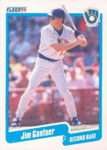 1990 Fleer #324 Jim Gantner VG Milwaukee Brewers 
