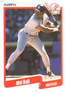 1990 Fleer #444 Mel Hall VG New York Yankees 