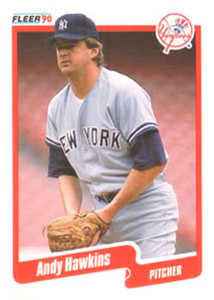 1990 Fleer #445 Andy Hawkins VG New York Yankees 