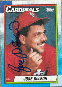 Jose DeLeon Autographed 1990 Topps #257