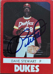 Dave Stewart Autographed 1980 Albuquerque Dukes TCMA #1