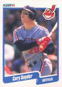 1990 Fleer #502 Cory Snyder VG Cleveland Indians 