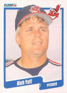 1990 Fleer #504 Rich Yett VG Cleveland Indians 