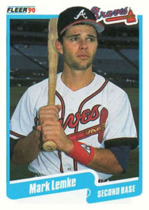 1990 Fleer #587 Mark Lemke VG Atlanta Braves 