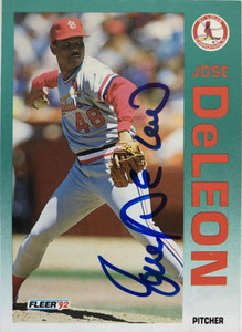 Jose DeLeon Autographed 1992 Fleer #246