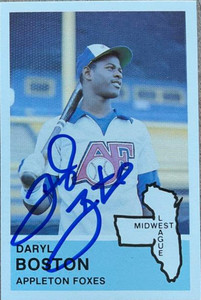 Daryl Boston Autographed 1982 Fritsch Appleton Foxes #24