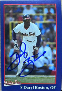 Daryl Boston Autographed 1987 Coke Chicago White Sox #NNO 