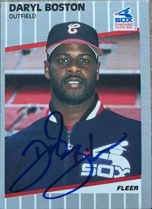 Daryl Boston Autographed 1989 Fleer #492