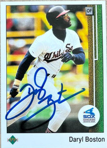 Daryl Boston Autographed 1989 Upper Deck #496