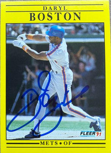 SOLD 132477 Daryl Boston Autographed 1991 Fleer #140