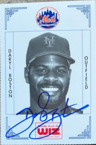 Daryl Boston Autographed 1991 The Wiz New York Mets #45  