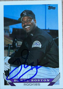 Daryl Boston Autographed 1993 Topps Traded #126T