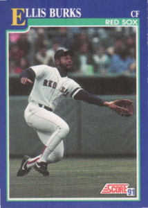 1991 Score #8 Ellis Burks VG Boston Red Sox 
