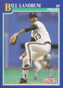 1991 Score #98 Bill Landrum VG Pittsburgh Pirates 