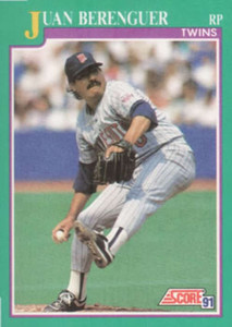 1991 Score #111 Juan Berenguer VG Minnesota Twins 