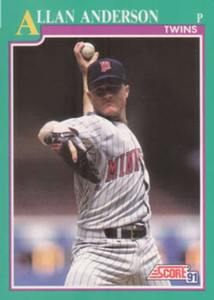 1991 Score #135 Allan Anderson VG Minnesota Twins 