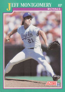 1991 Score #143 Jeff Montgomery VG Kansas City Royals 