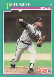 1991 Score #205 Pete Smith VG Atlanta Braves 
