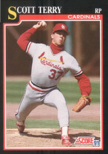 1991 Score #247 Scott Terry VG St. Louis Cardinals 