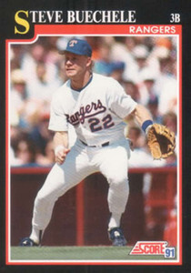 1991 Donruss #357 Steve Buechele Baseball Card - Texas Rangers