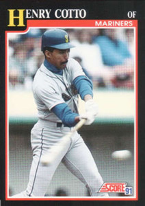 1991 Score #282 Henry Cotto VG Seattle Mariners 