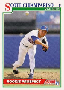 1991 Score #352b Scott Chiamparino COR VG Texas Rangers 