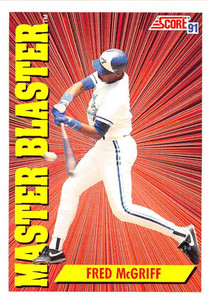Fred McGriff - Blue Jays #261 Donruss 1991 Baseball Trading Card