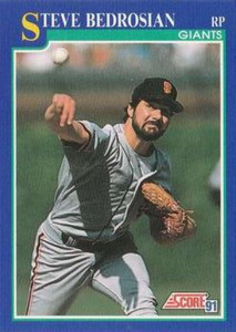 1991 Score #459 Steve Bedrosian VG San Francisco Giants 