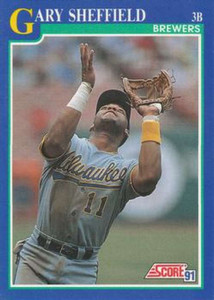 1991 Score #473 Gary Sheffield VG Milwaukee Brewers 