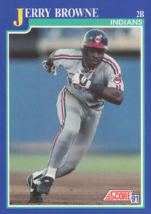 1991 Score #481 Jerry Browne VG Cleveland Indians 