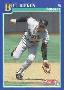 1991 Score #487 Billy Ripken VG Baltimore Orioles 