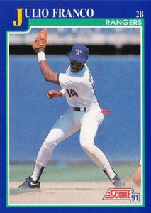 1991 Score #493 Julio Franco VG Texas Rangers 