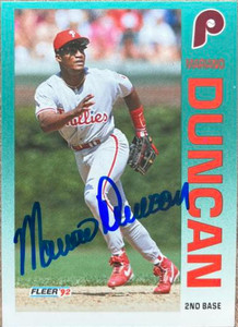 Mariano Duncan Autographed 1992 Fleer Update #U-109