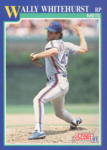 1991 Score #529 Wally Whitehurst VG New York Mets 