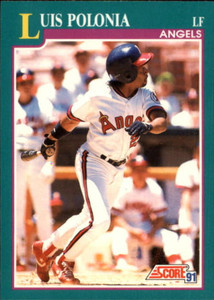 1991 Score #587 Luis Polonia VG California Angels 