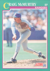 1991 Score #602 Craig McMurtry UER VG Texas Rangers 