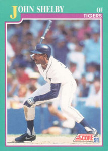1991 Score #609 John Shelby VG Detroit Tigers 