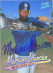 Mariano Duncan Autographed 1997 Fleer Ultra #433 New York Yankees Card
