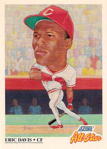1991 Score #669 Eric Davis AS VG Cincinnati Reds 