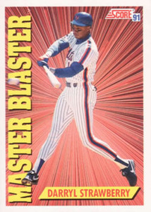 Darryl Strawberry - Mets #408 Donruss 1991 Baseball MVP Trading Card